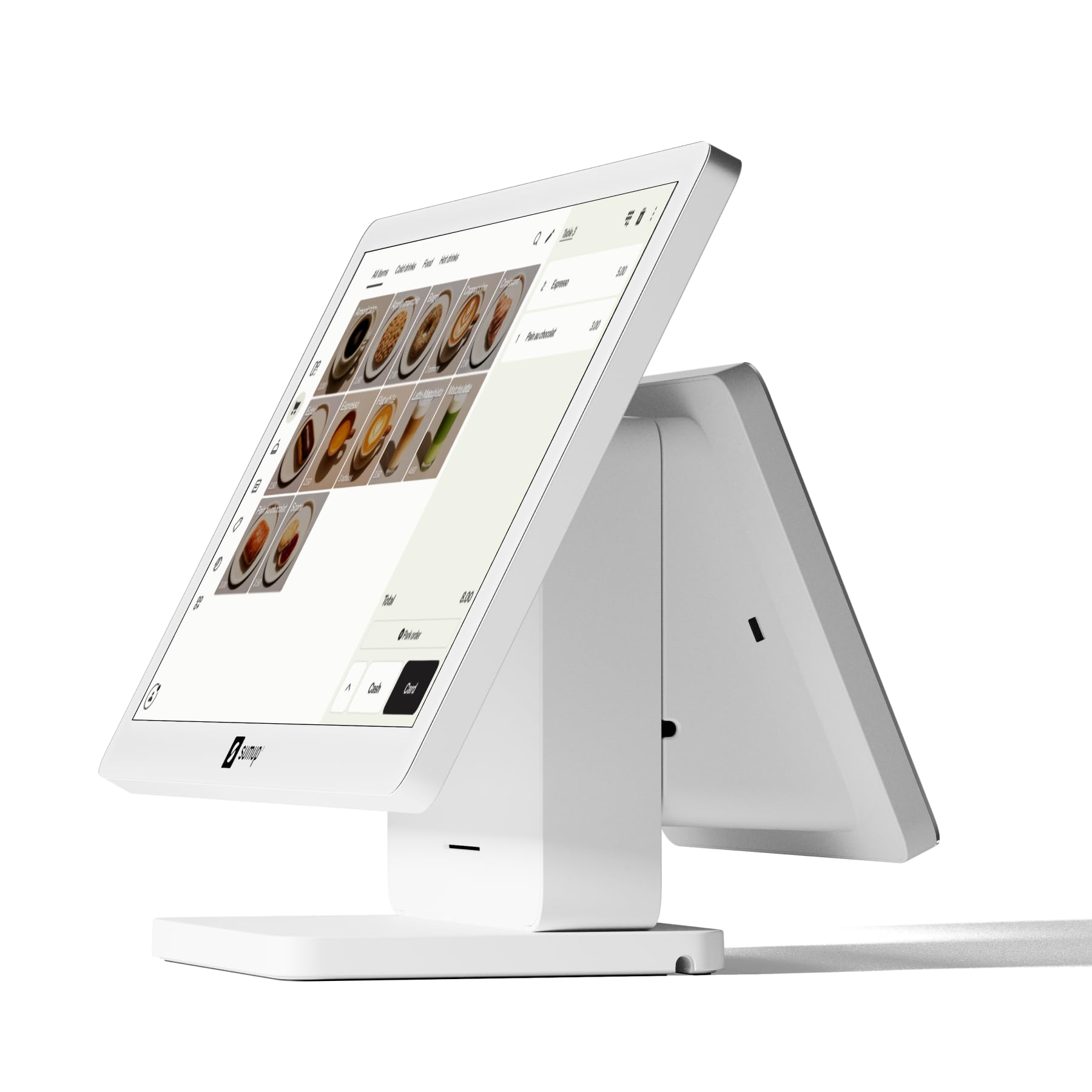SumUp Caja registradora, Sistema TPV todo en uno con Pantalla Táctil de 13" y Pantalla Cliente de 8", Terminal de Pago con Tarjeta, Wi-Fi, Sin Cuotas Mensuales