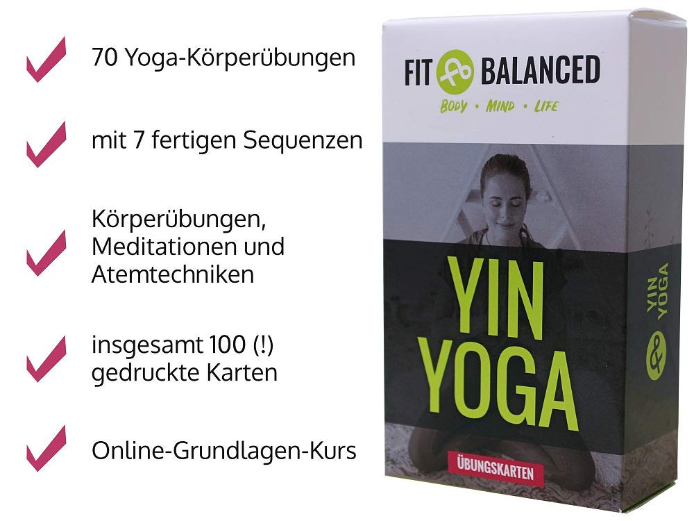 Yin Yoga Übungskarten, sanftes Yoga, für Anfänger und Fortgeschrittene, mit 70 Yogaübungen, Yogabox (in Neuer Verpackung)