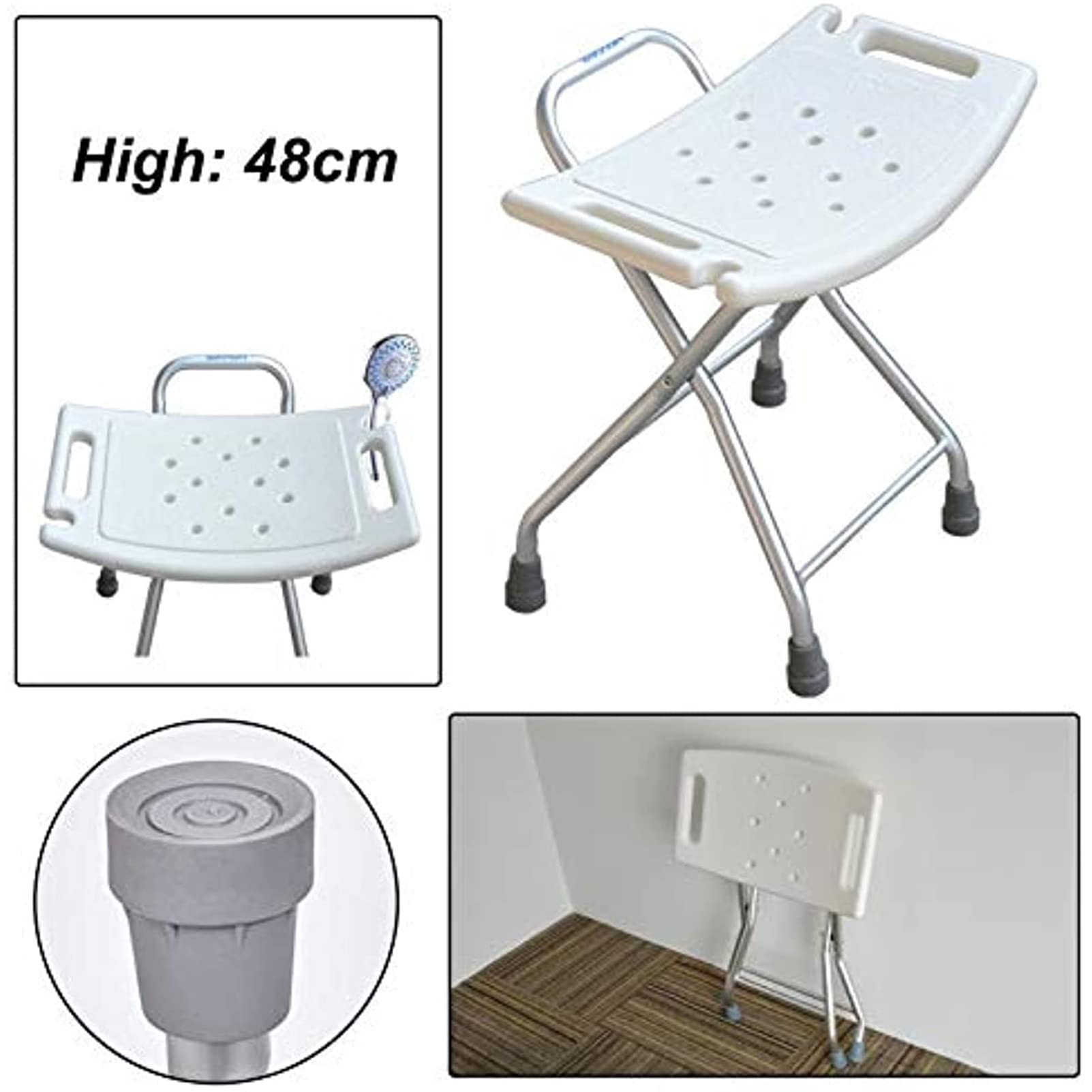 Silla de Ducha para Personas Mayores, Banco de Taburete de bañera Compacto y Plegable, Asiento de Ducha de Primera Calidad, Silla de baño Plegable, Banco de Transferencia Antideslizante, para Person