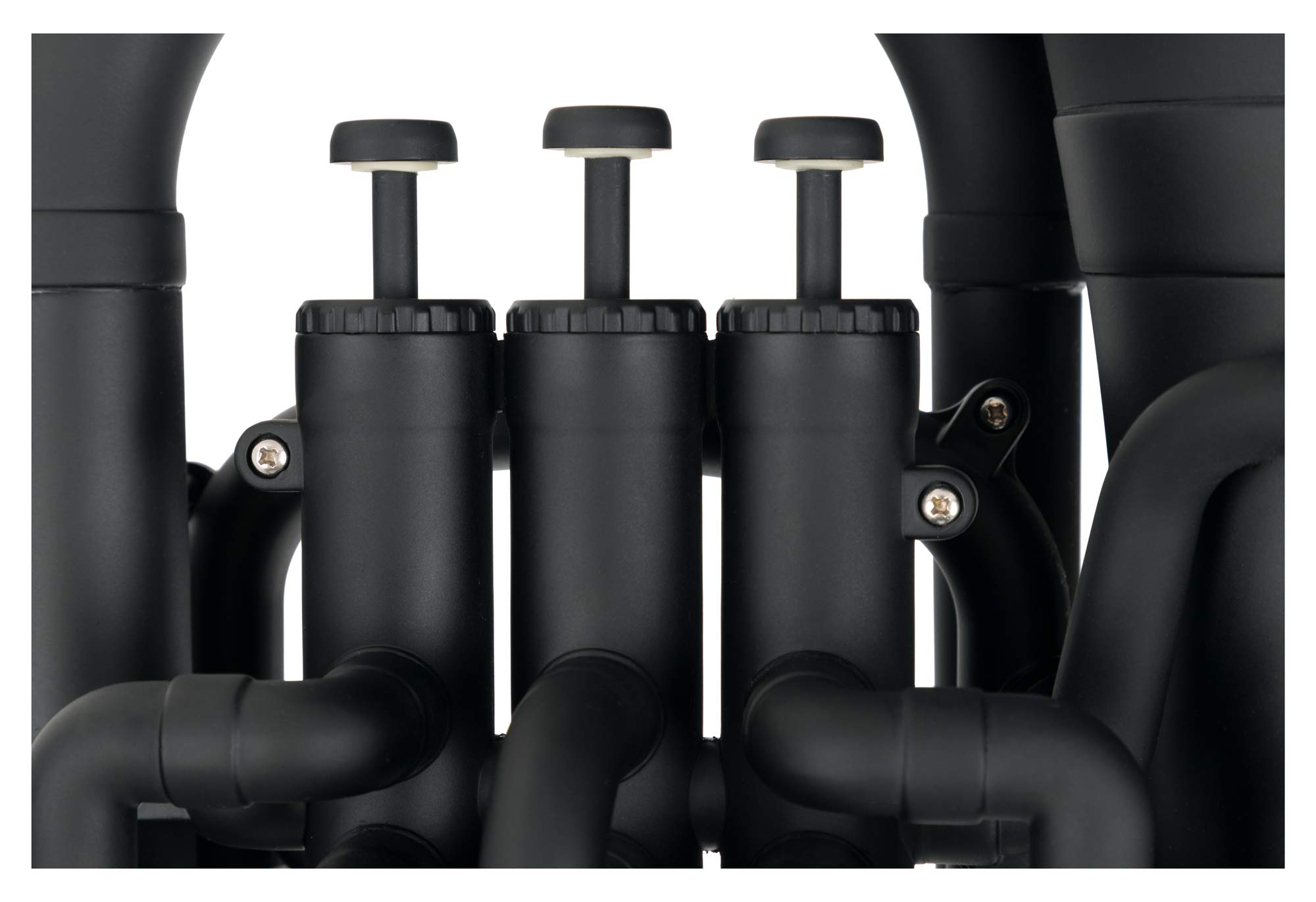 Classic Cantabile MardiBrass Euphonium Bb en plastique - 4 pistons en aluminium - seulement 2,2 kg léger - avec embouchure et housse - noir mat