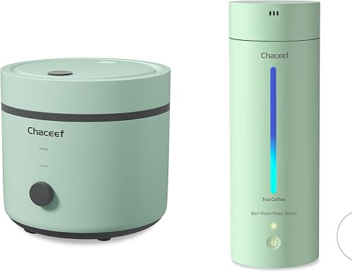 CHACEEF Hervidor eléctrico de viaje de 3 tazas sin cocinar y CHACEEF