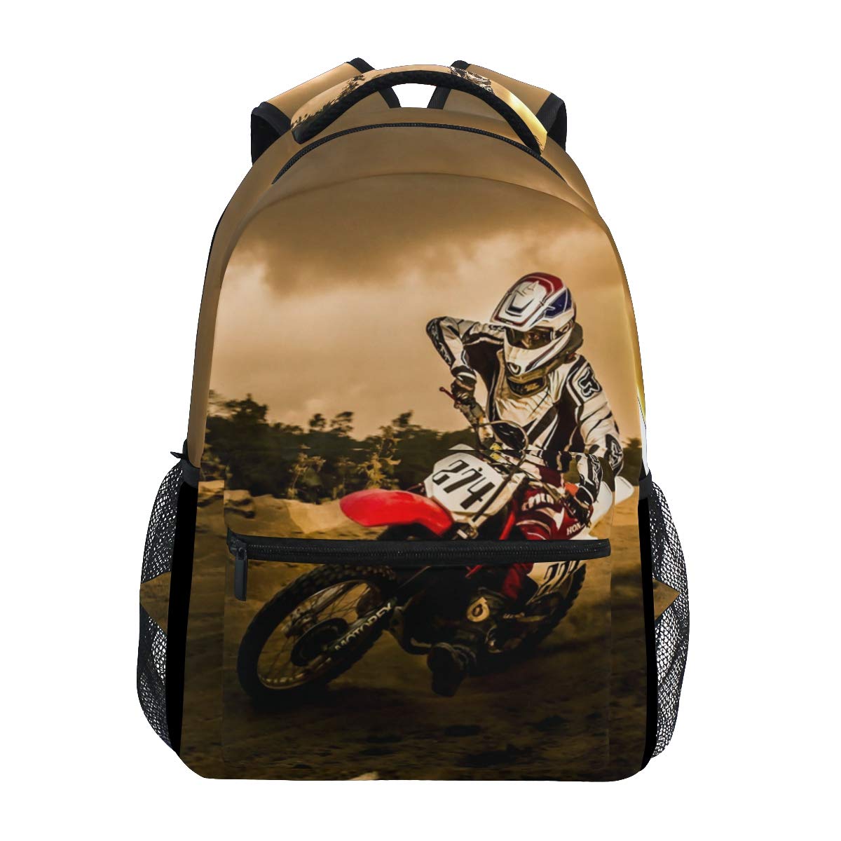 Nerxy Lightweight Dirt-Bike Motocross Motorcycle Vehicle Backpacks Women Bags Men Bookbag