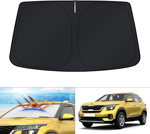 Miniatura 123 de KUST Parasol para parabrisas para BMW X5 2014 2015 2016 2017 2018, accesorios de ajuste personalizado, protector de visera solar plegable, bloquea