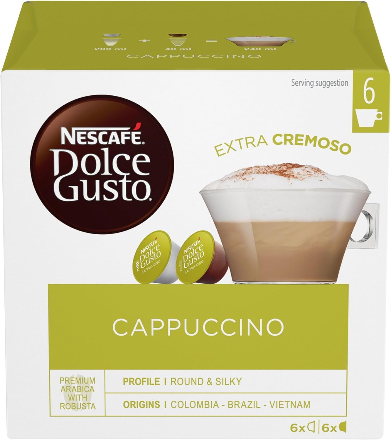 Nescafe Dolce Gusto Cappuccino Round & Silky Arabica & Robusta Selection By Savoy Impex 12 Capsules (139.8g)-picture-31