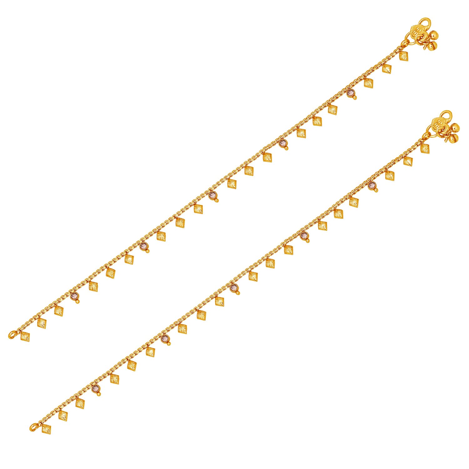 SukkhiRavishing Gold Plated Anklet For Women (A101512)