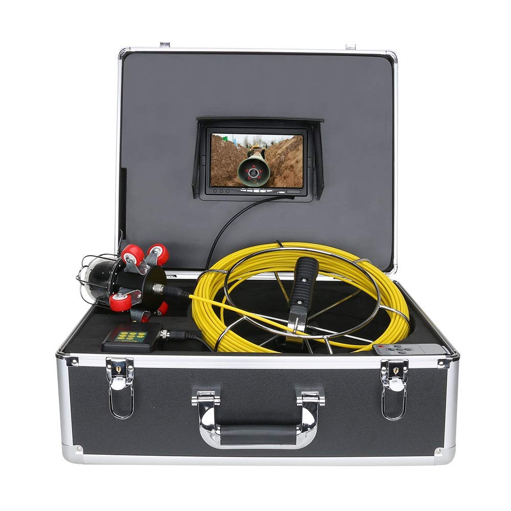 YNIYUJKL Inspection Video Camera 9 Inch Pipe Drain Sewer Pipeline Industrial Endoscope Support Dvr Video Recording 360 Degree Rotating Camera