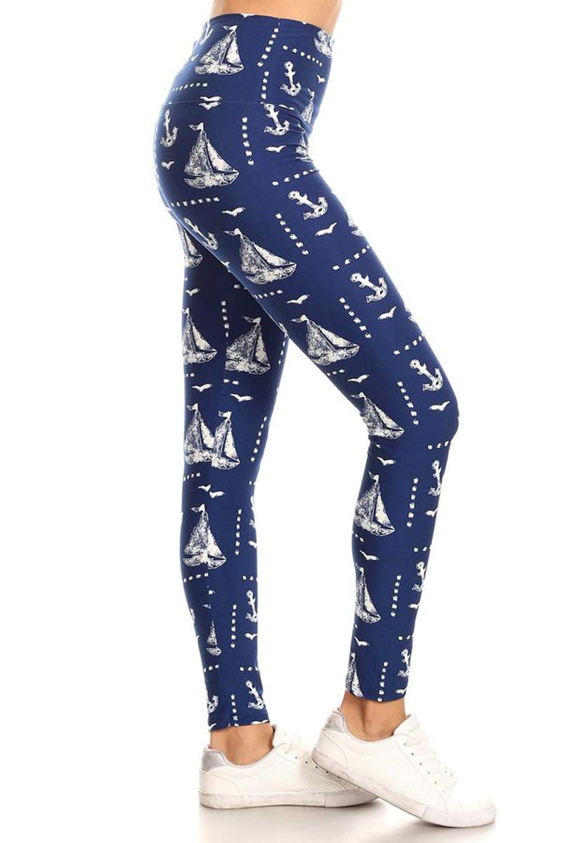 Leggings Depot High Waisted Floral & Space Print Leggings for Women - Regular, Plus, 1X3X, 3X5X