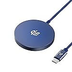 Ambrane 25W Qi2.2 Magsafe Wireless Charger, Fastest Wireless Charging – Charge 50% in 30 mins, New Qi2.2 Certified Technology, iPhone 12 to 17 All Models & Android Wireless Devices (AerosynQ 2, Blue)