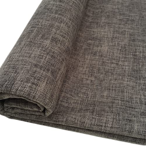 Thick Faux Linen Slub Fabric (Grey)