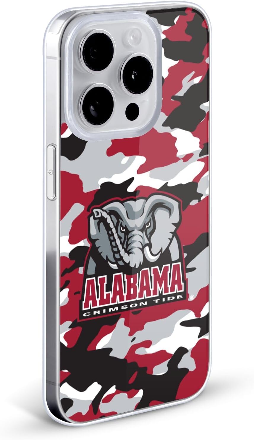 Head Case Designs Officially Licensed University of Alabama UA Camou The University of Alabama Art Gel Case [Military Grade Protection] Compatible with Apple iPhone 13