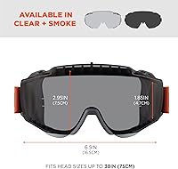 Vista 6 de Ergodyne Skullerz MODI - Gafas de seguridad protectoras OTG, ventilación indirecta, antiniebla, resistentes a los arañazos