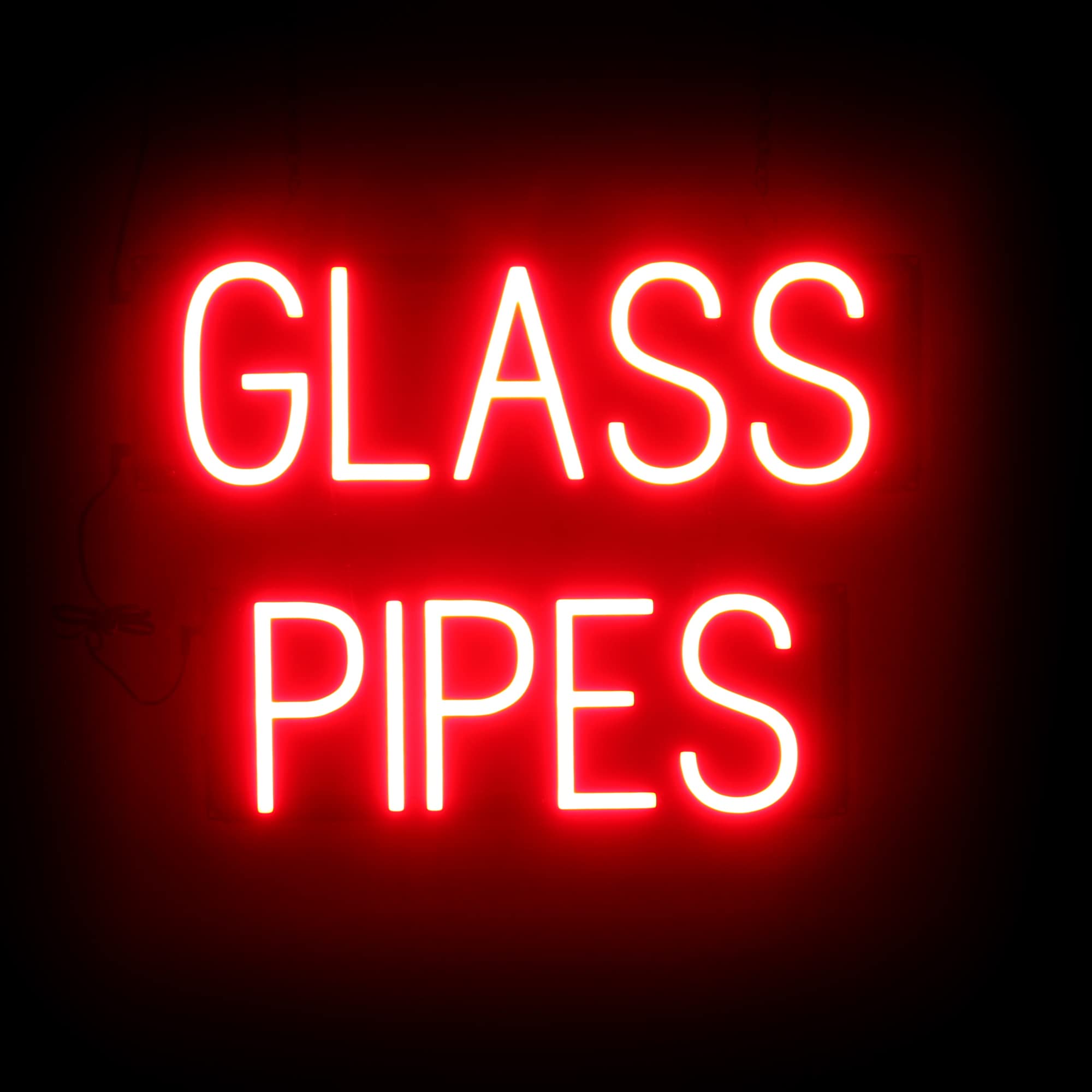 SpellBrite LED Neon GLASS PIPES Sign for Business - Red, 21" x 15"