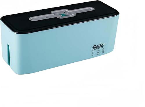 Caja de gestión de cables premium de 11.5 x 4.5 x 4.5 pulgadas para tiras de alimentación, cargadores y adaptadores de cables de TV, organizador de