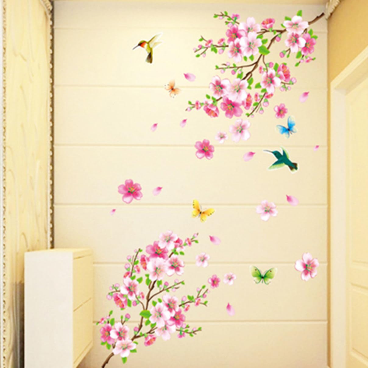 Amazon.co.jp: PIRNSDG ウォールステッカー 桜 60cm*90cm 1枚入り 壁紙 