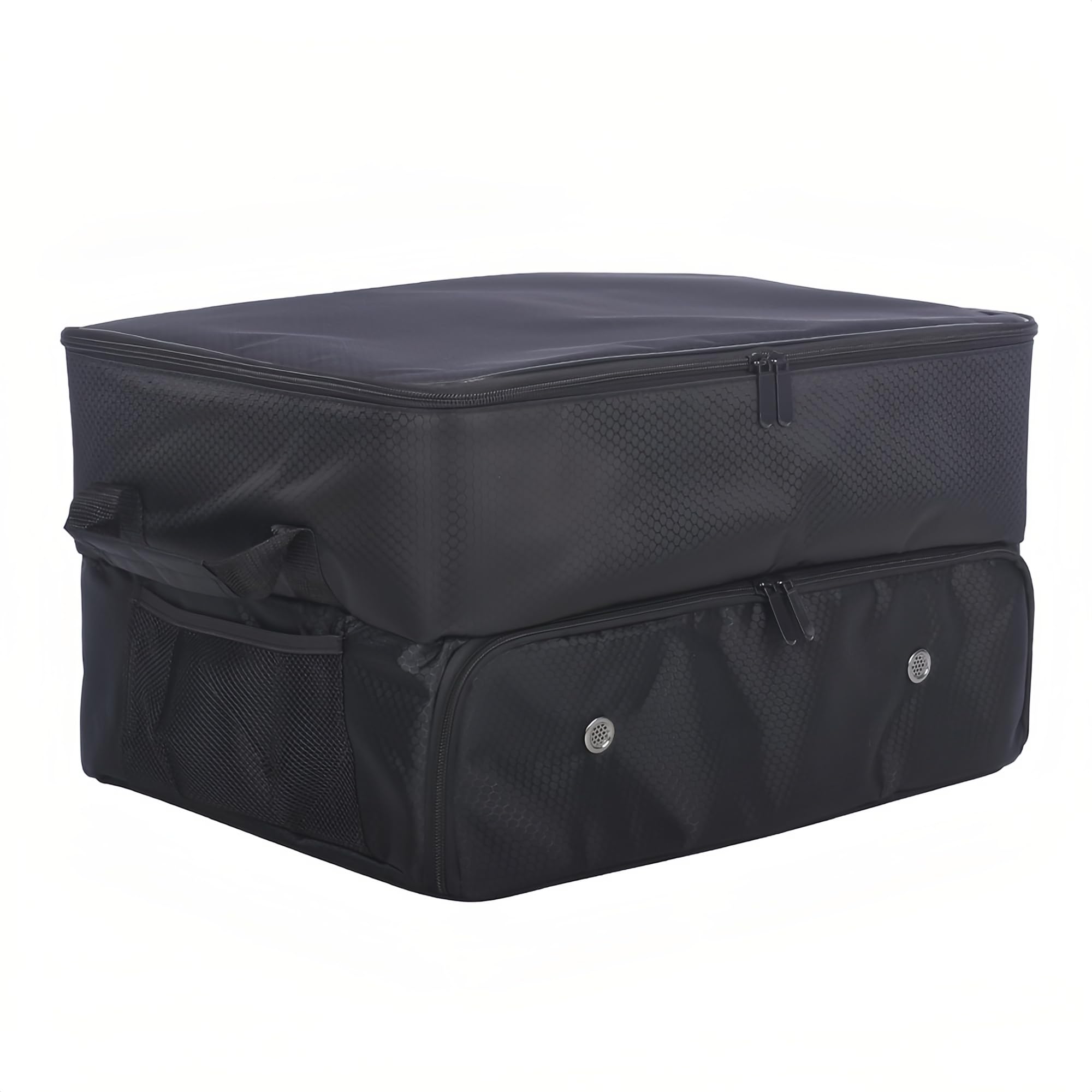 Organiseur de coffre de golf – Sac de rangement pour casier de voiture à 2 couches – Casier d'équipement de golf pour homme et organisateur de chaussures pour balles, t-shirts, vêtements