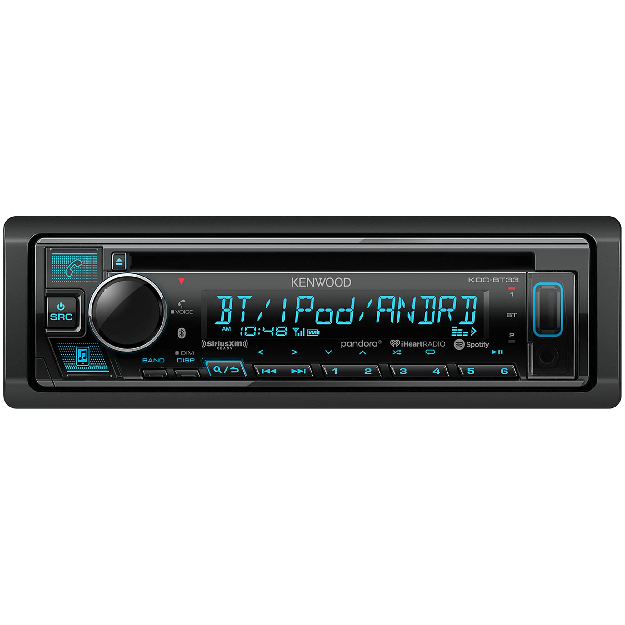 Kenwood KDC-BT33 Single Din CD Audio Receiver with Bluetooth