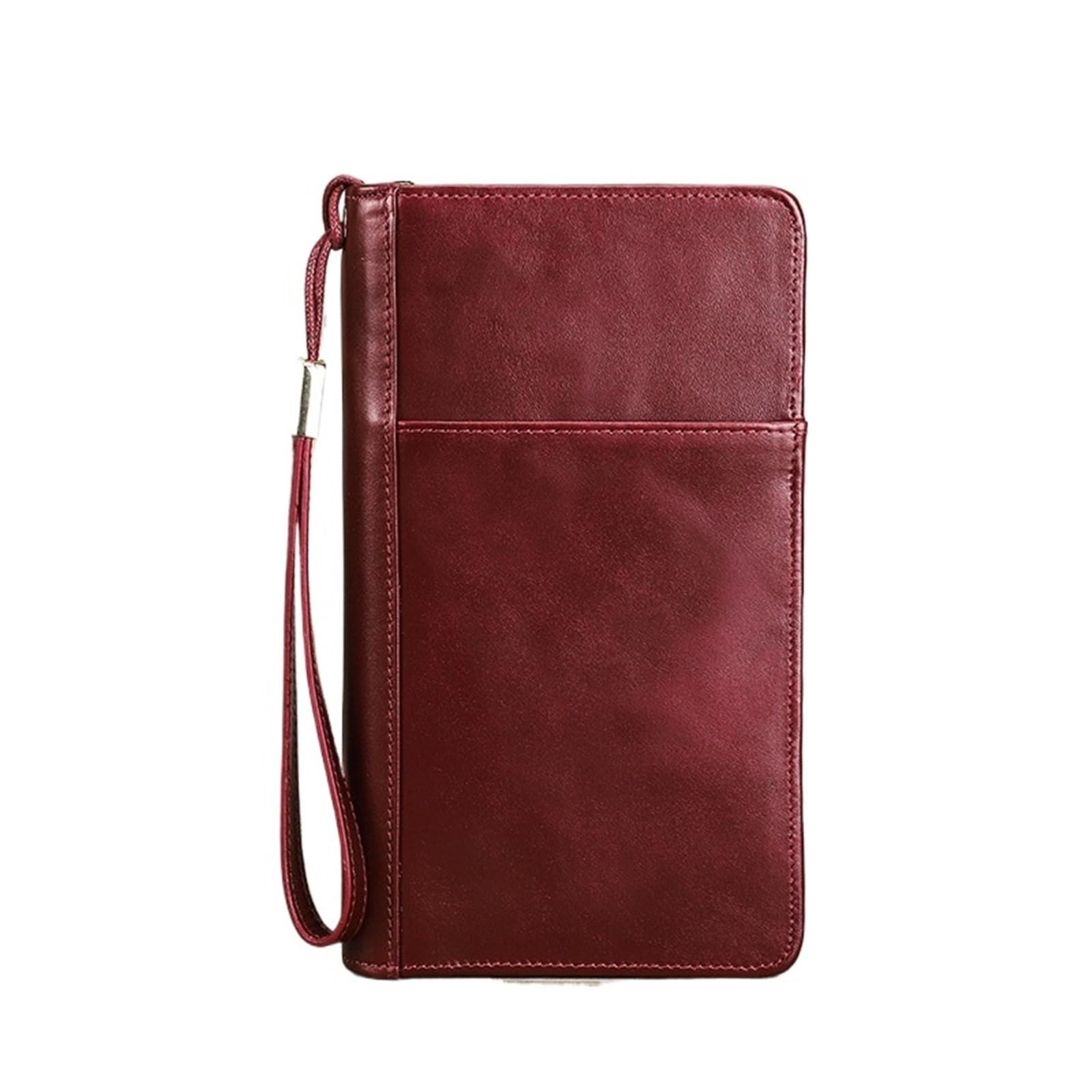 Pochette da viaggio for passaporto familiare in pelle Porta carte Accessori Custodia for documenti for donna Per Domestico(Red)