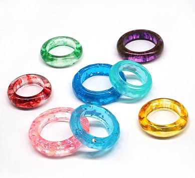 Resin Ring Molds, Set of 3, 24 Diffrent Sizes Jewelry Molds for Epoxy Resin, Ring Silicone Molds for Earring Necklaces Pendants Keychains DIY Crafts Christmas Presents