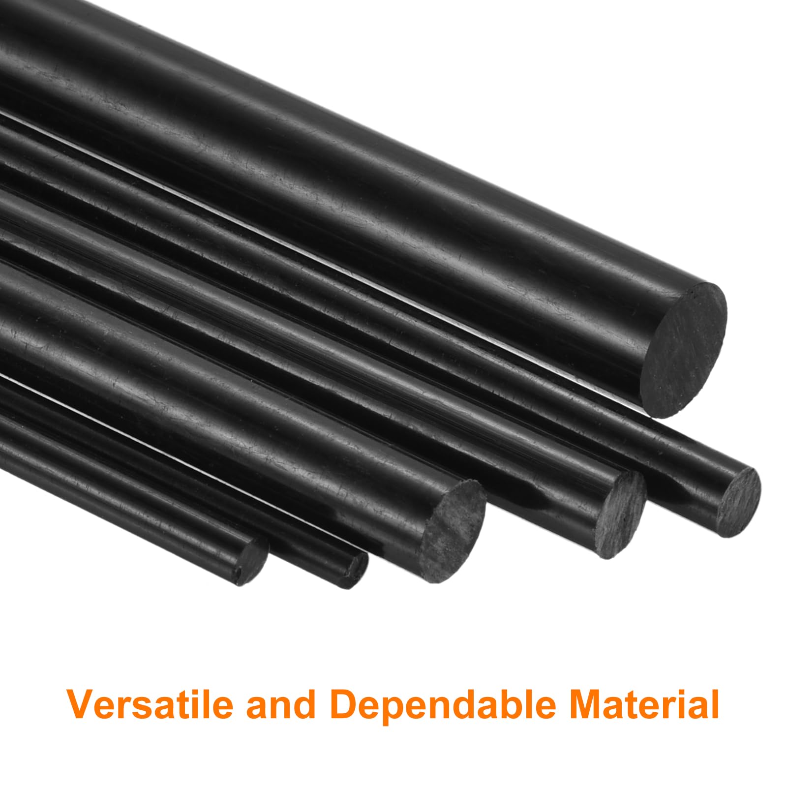 QUARKZMAN 5Pz Bacchette di Plastica Nero 3 x 250mm ABS Stirene Aste Rotonda Plastica Solida Barra Saldatura per Modellismo Fai Da Te Costruzione Giocattoli Modelli Architettonici