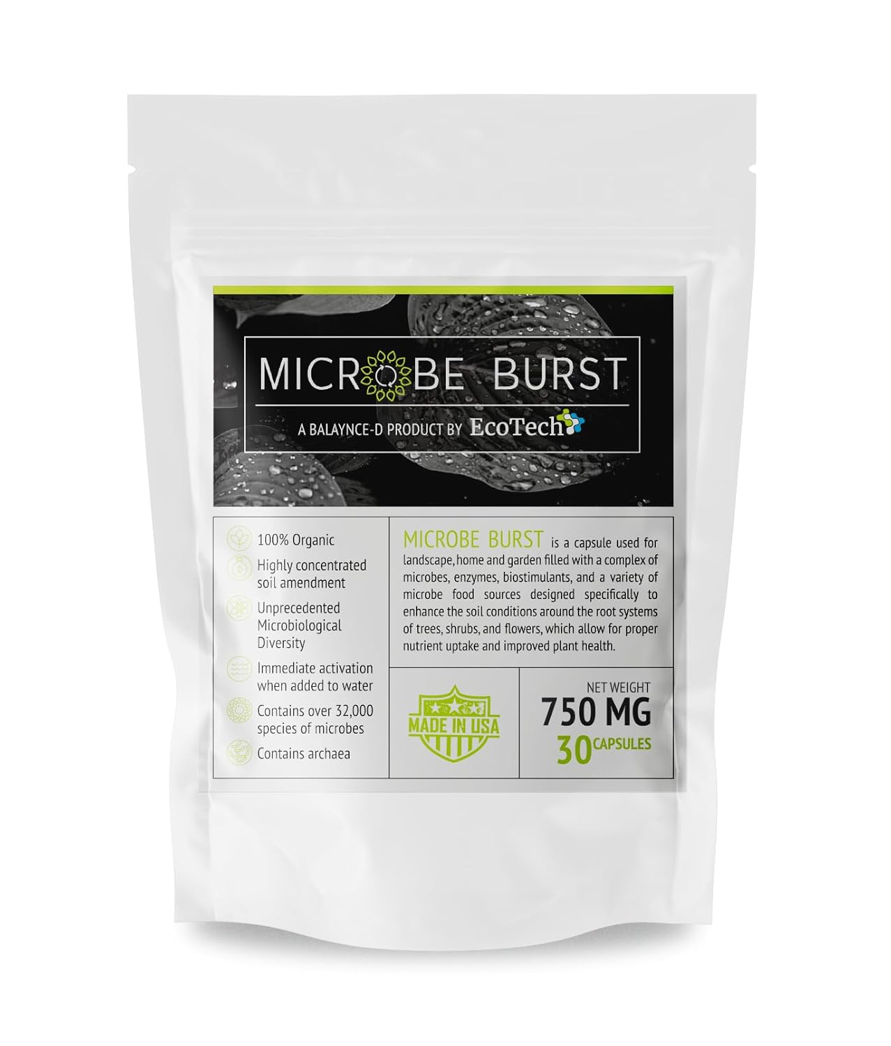 Generic Microbe Burst (15 Capsules) - Microbial Fertilizer for Trees, Shrubs & Flowers