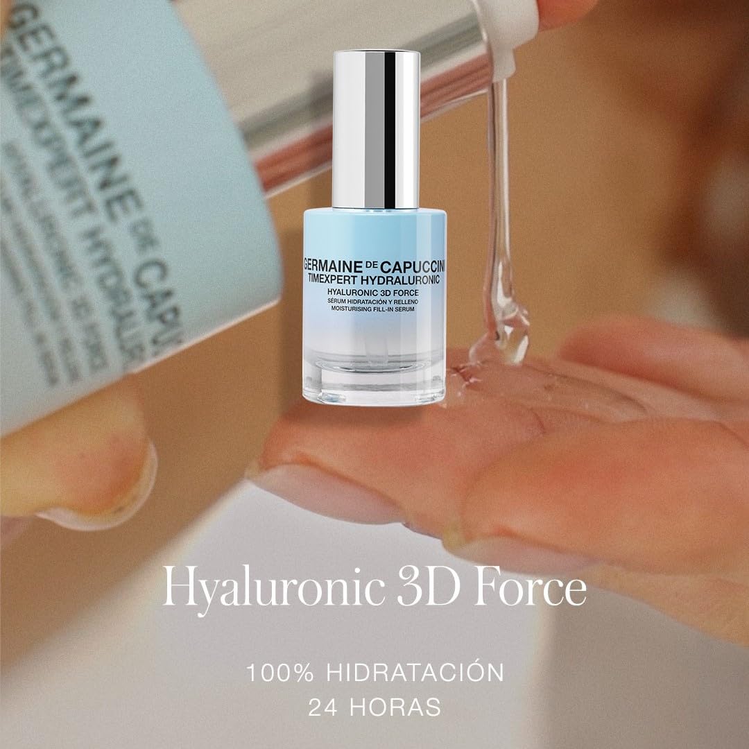 Germaine de Capuccini - Timexpert Hydraluronic - Hyaluronic 3D Force - Serum Facial con Ácido Hialurónico - Hidratante Facial - Efecto Rellenador de Arrugas y Suavizante - 30 ml