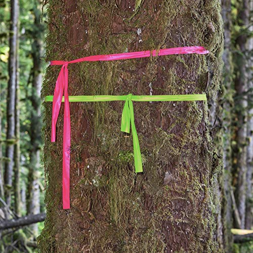 Incrediseal Green Flagging Safety Barricade Surveyor Caution Tape, 1” X 500 Feet, 4 Mil, Tree Marking, High Visibility Ribbon, Crowd Safety, Trail, Marathon (6 Rolls, Green) #TOP4