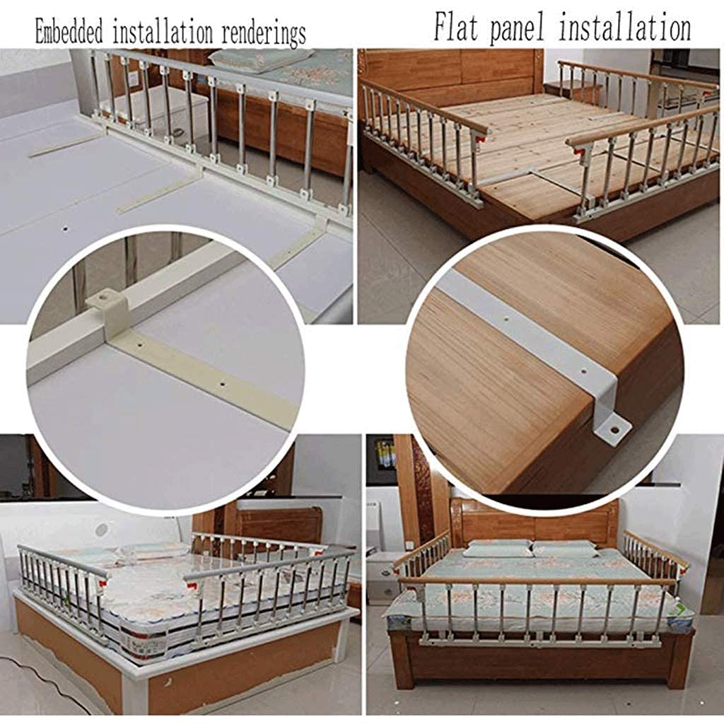 Barandilla de cama plegable para adultos mayores, barra de ayuda de agarre de metal, barandilla de cama fácil de montar, soporte lateral seguro para personas mayores y asistencia para discapacitados