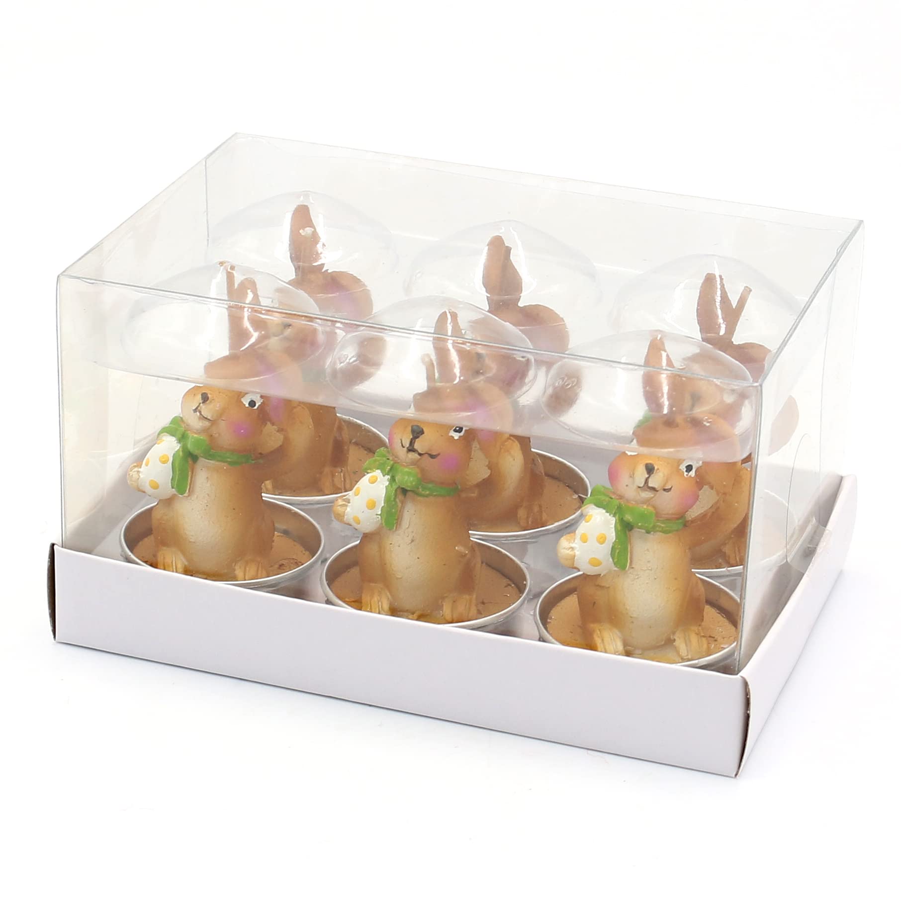 Dekohelden24 Teelicht Glücksschweine - Schweinchen als 6er Set, Maße je