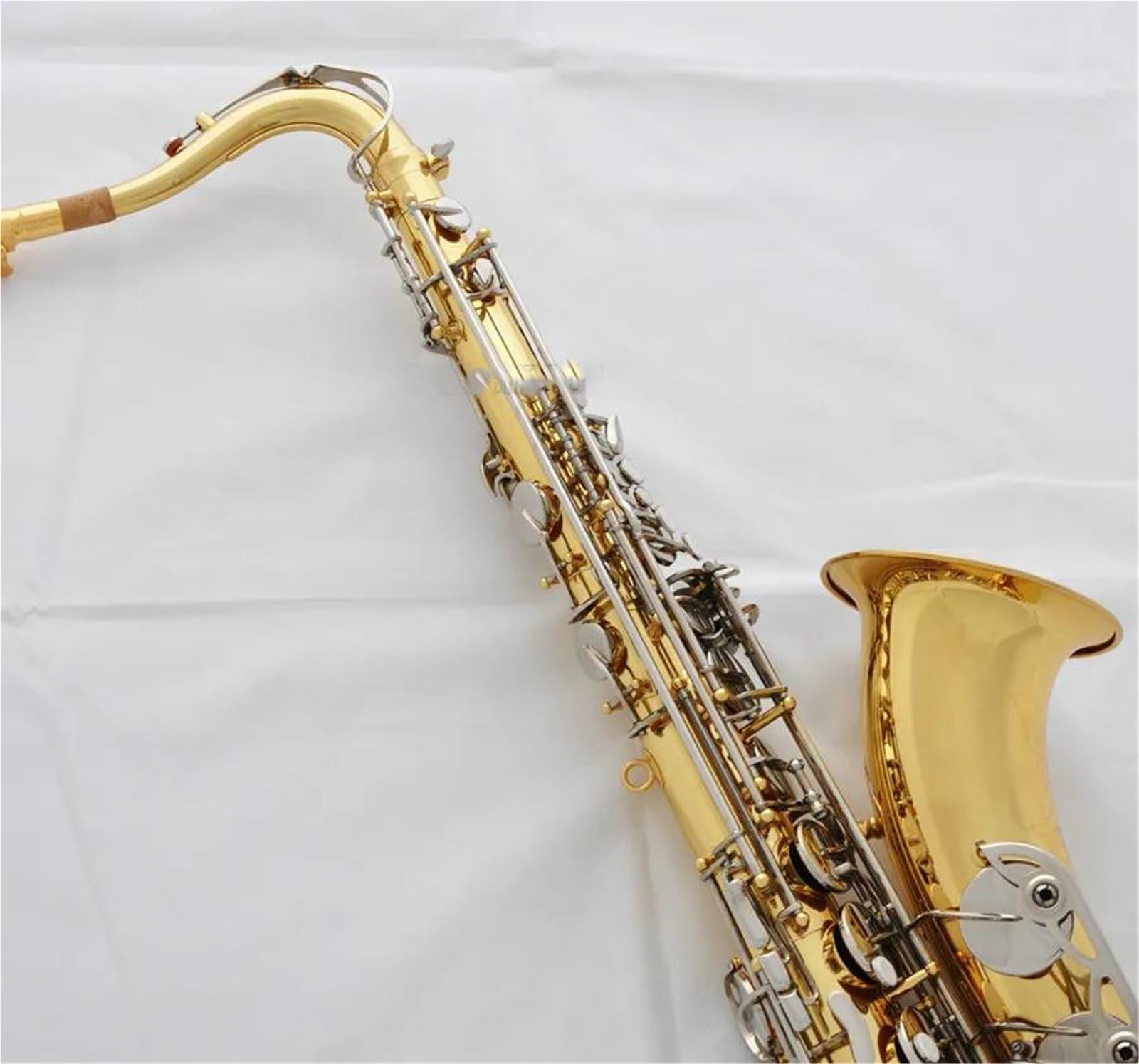 Dwutonowy Saksofon Tenorowy High Bb F Z Metalowym Ustnikiem Saksofon