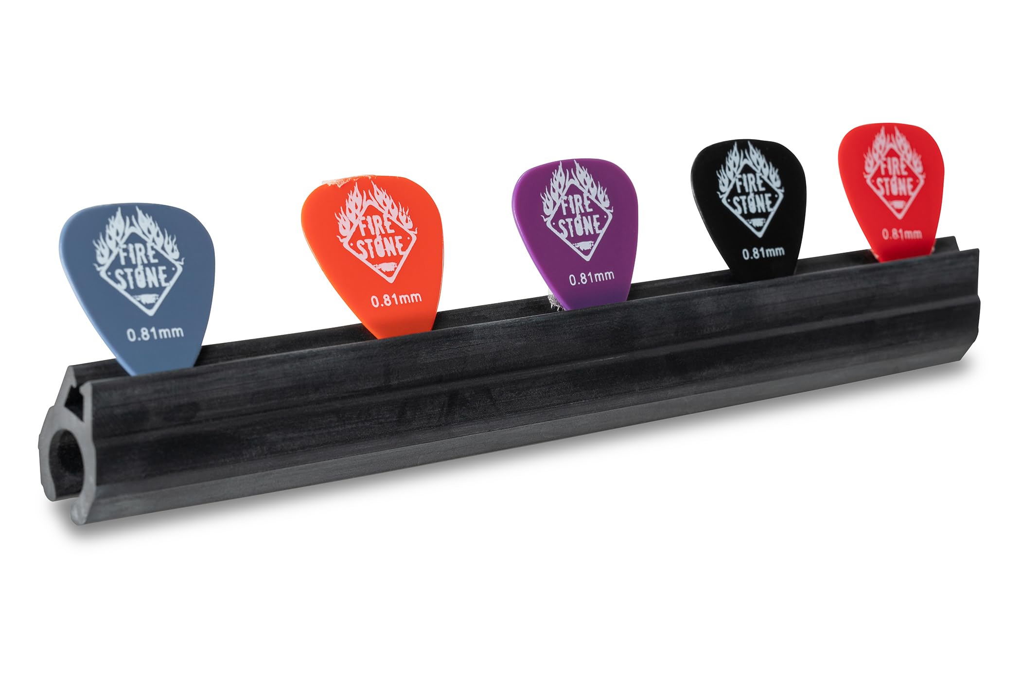 GEWA Fire Stone pick holder/rubber pick holder for microphone stand, black, length 18 cm, for 5-6 picks