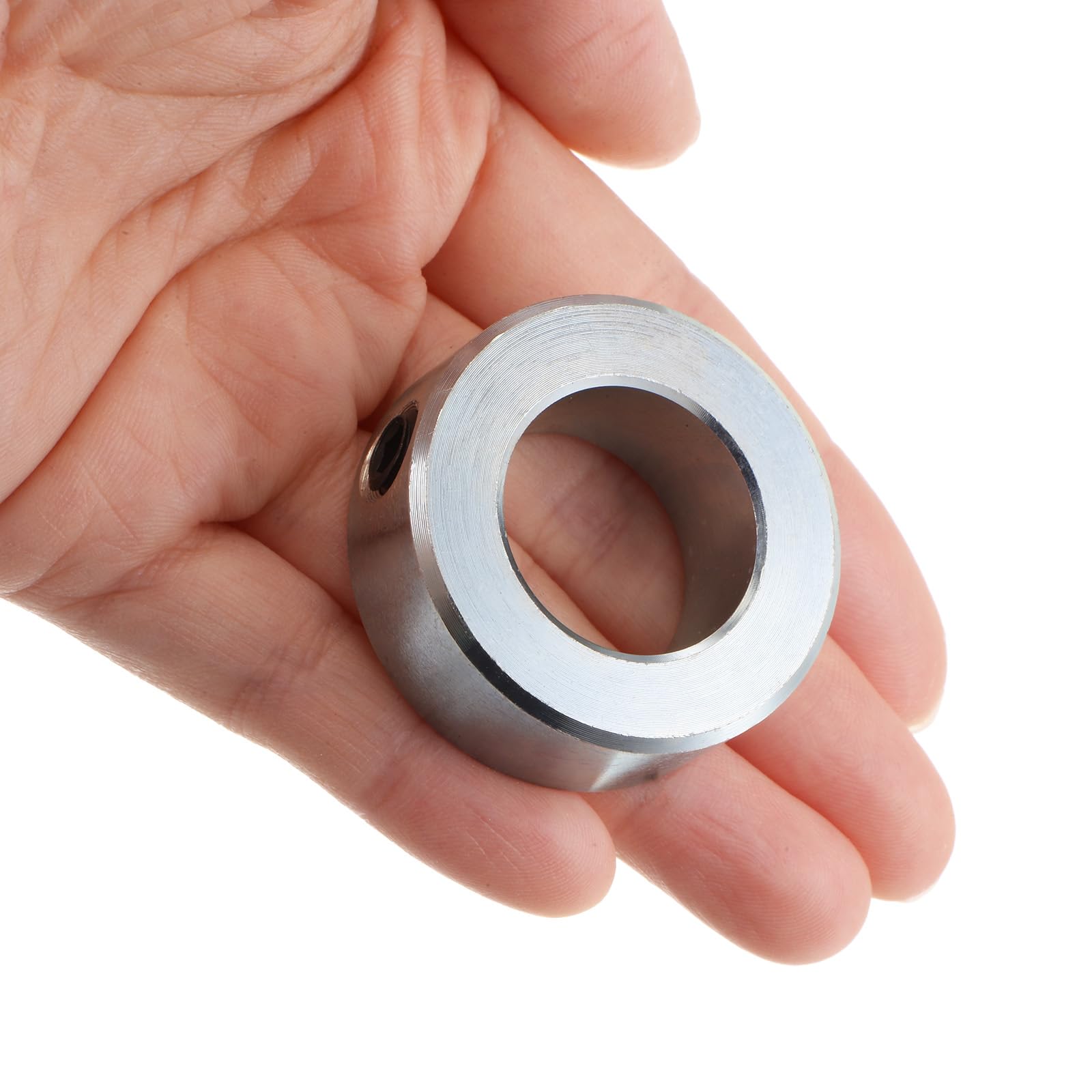 QUARKZMAN 4er-Set Wellenkragen – 1/2" Loch, 1" Außen-Ø, 7/16" Breit, Aus Karbonstahl Mit Schwarzer Oxidbeschichtung – Für Linearschienen & Wellen