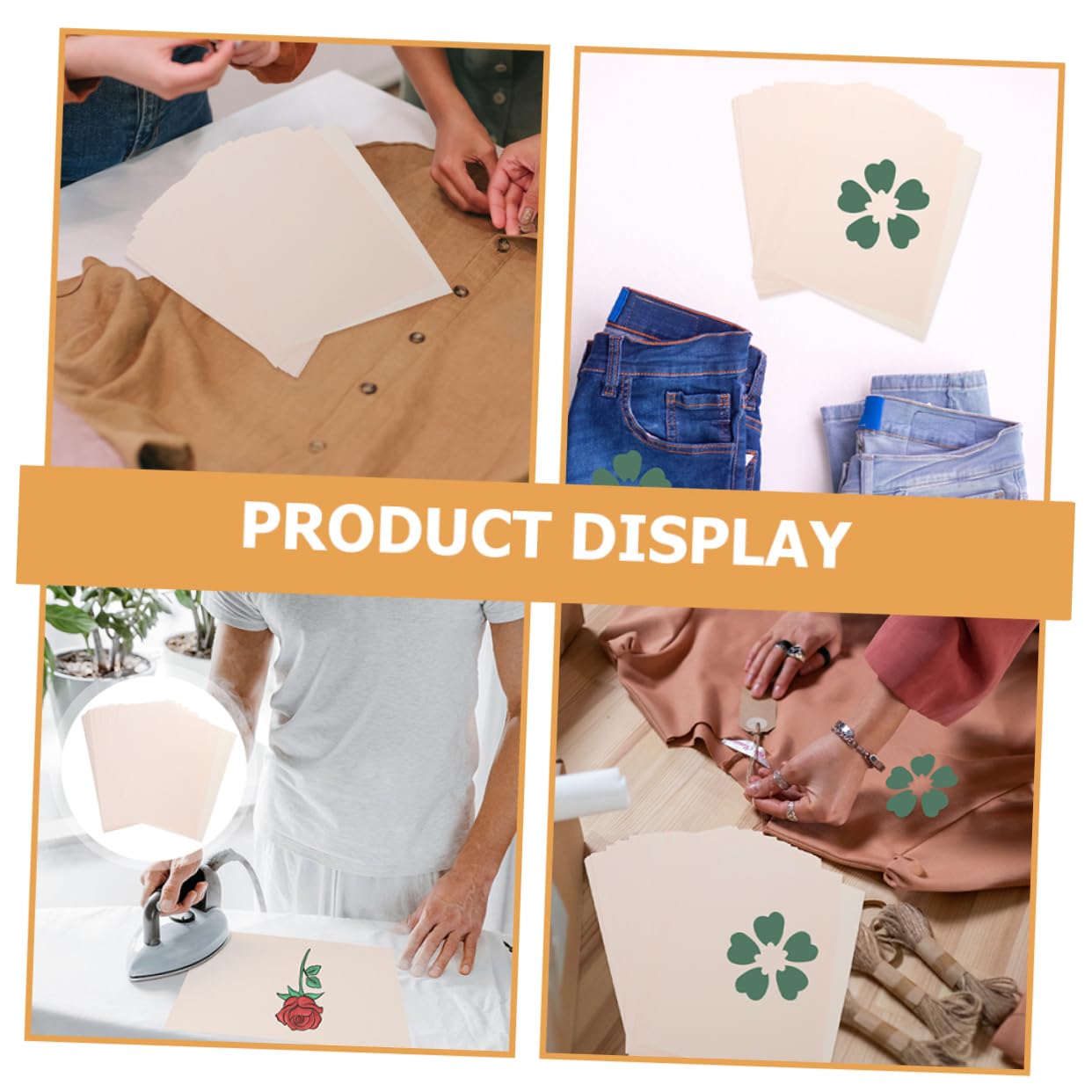100 Hojas de Papel de Transferencia Térmica A4 para Ropa y Tazas, Fácil de Almacenar, Beige, Adecuado para Uso en Casa y Proyectos DIY