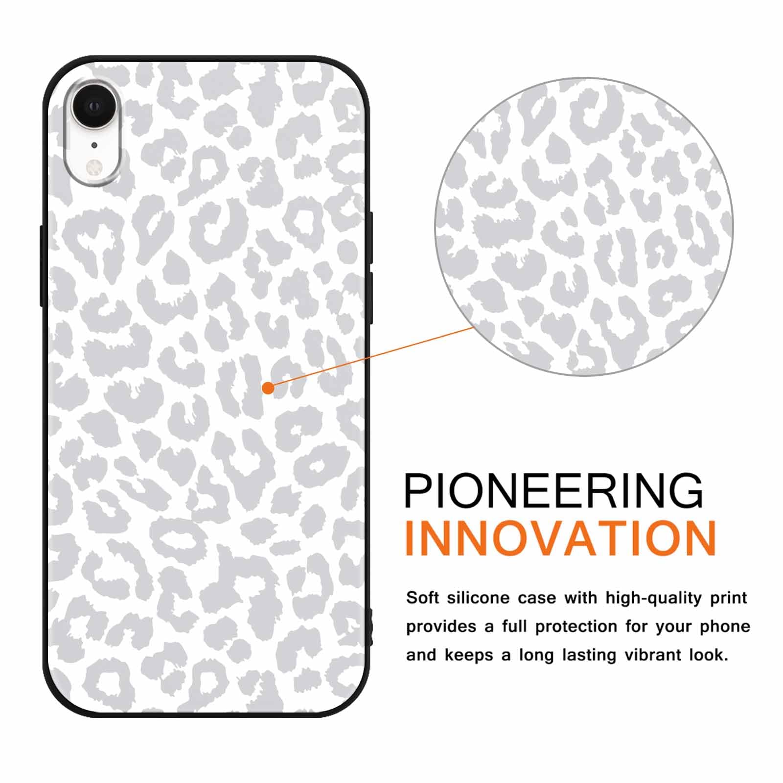 Yoedge 2 Pack Black Leopard Phone Case Compatible with iPhone XR 6.1", Ultrathin Soft Silicone with Aesthetics Pattern, Shockproof Bumper Protector Matte Girls Women Cover for iPhone XR, Cheetah — view 3
