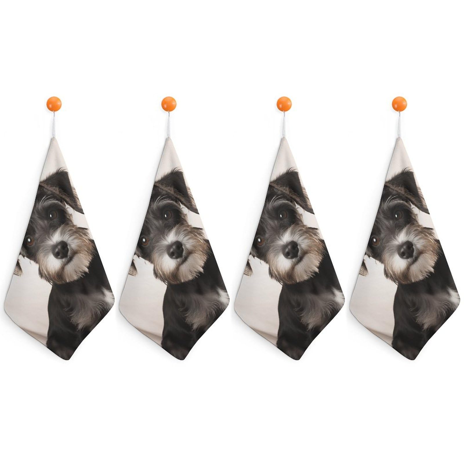 Serviette à main légère et absorbante motif schnauzer pour le sport