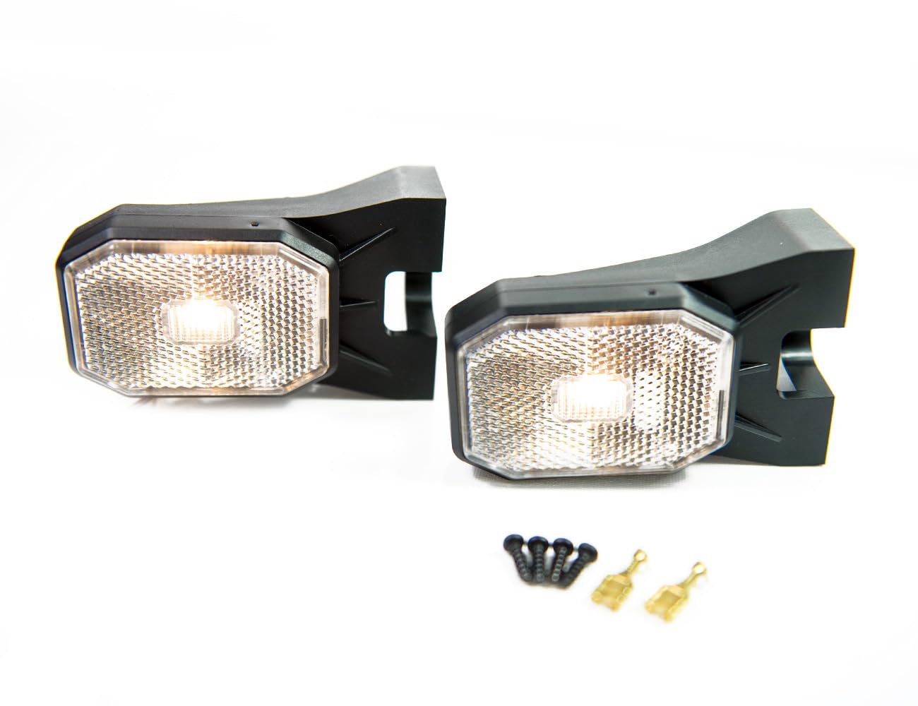 luces de posición laterales con soporte LED blanco 1 juego=2 piezas remolque camión caravana vehículo comercial remolque