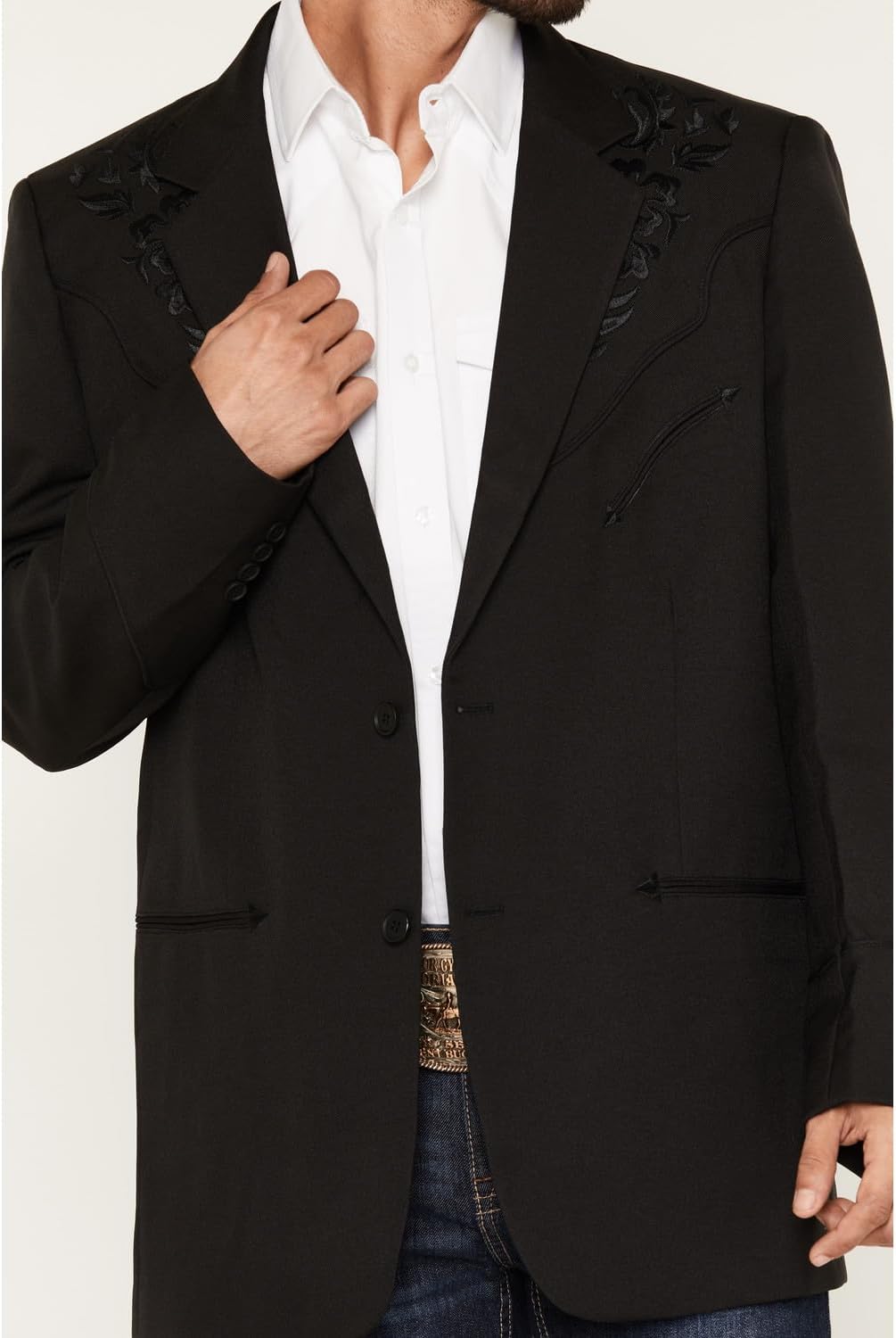 Scully Black Button Front Men's Blazer P-733 - Image 3
