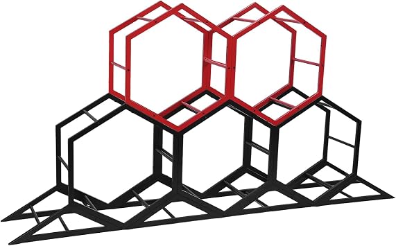 Heavy Duty Tire Rack for Garage Adjustable Wall Mount Triangle Hexagon Steel Spare Tyre Organizer for Exhibition Shop Trade Show