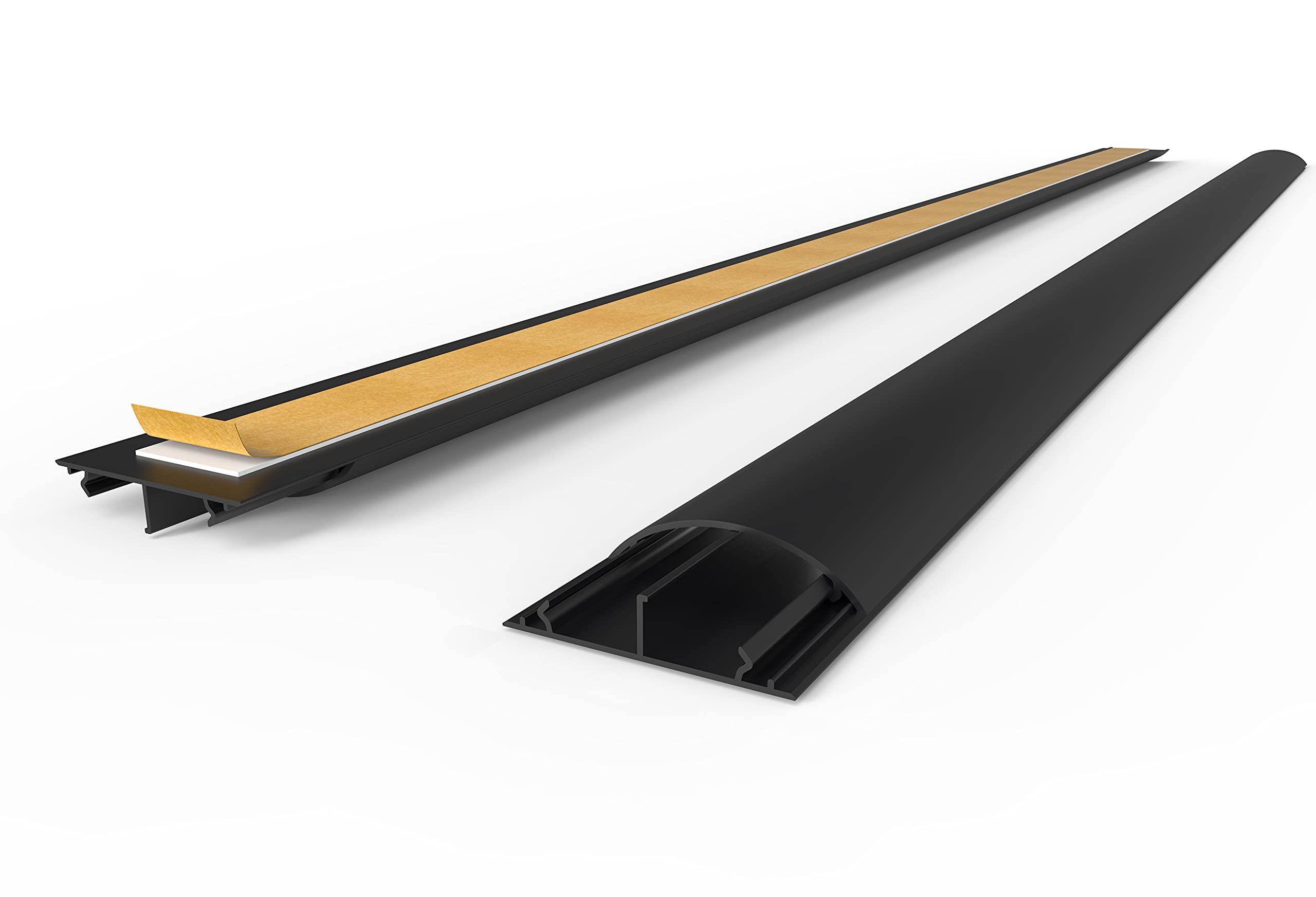 5 m 20 mm x 20 mm čierne PVC mäkké lišty