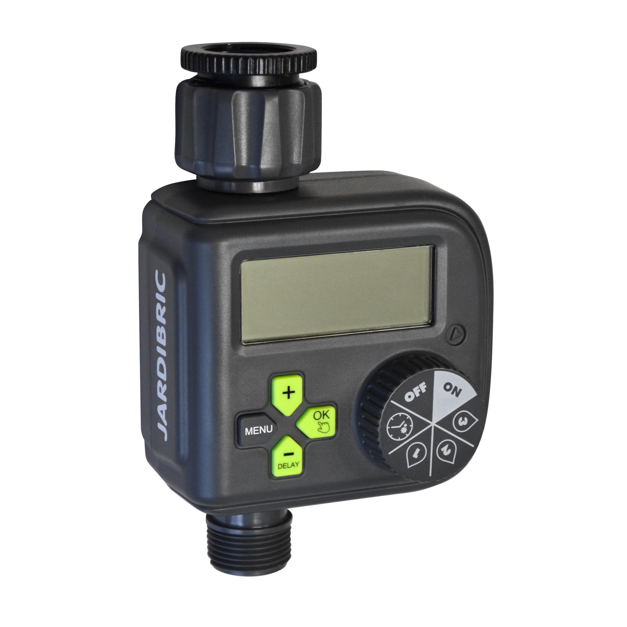 Jardibric - Programmateur Arrosage Digital 36 Programmes - Minuteur Arrosage Automatique avec Rain Delay Débit 1320 L/h