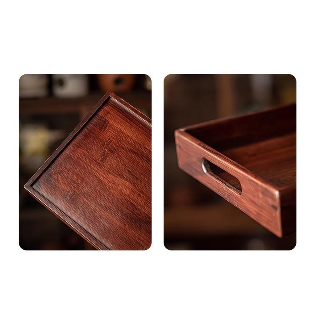 Bandejas Servir Comida Bandeja de té Almacenamiento Taza Rectangular for el hogar Comida Servicio Restaurante cafetería Mesa Cama | C