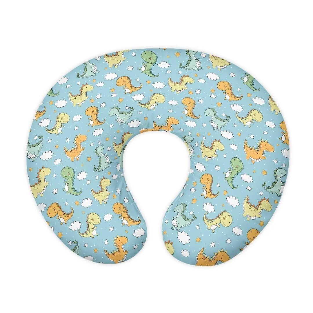 Zanxiantu Cartoon Dinosaur Nursing Pillow Covers Breastfeeding Nursing Pillow Slipcover for Baby Boys Soft Comfortable Girls Pillow Covers Feeding Position Support