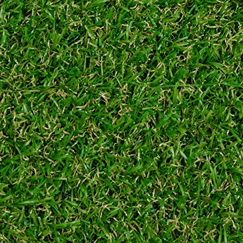 Floordirekt Kunstrasen Outdoor Rasenteppich Meterware - Grasteppich - Rollrasen - Kunststoffrasen - Rasen für Balkon & Garten Rasen Teppichboden für Außen nach Maß 14mm Höhe, Riviera 100x100 cm
