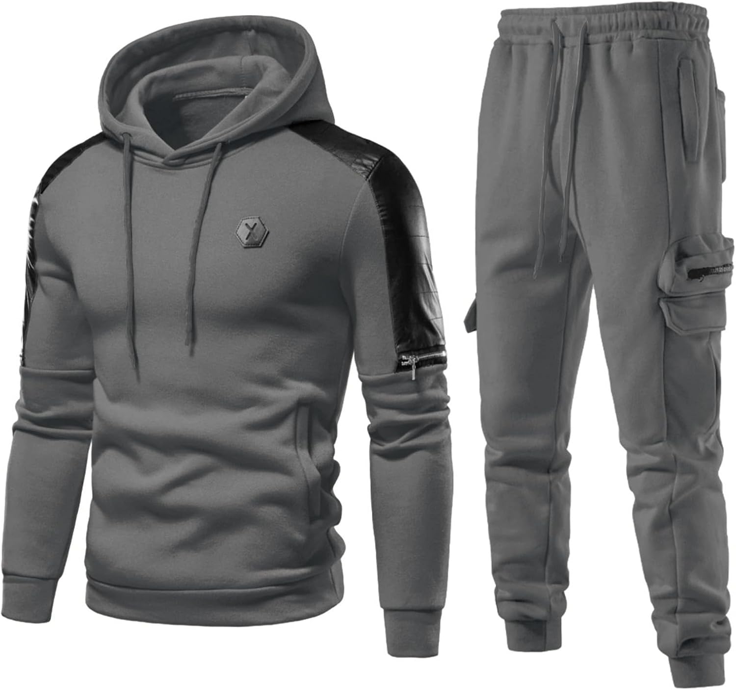 Men's Tracksuit 2 Piece Hoodie Athletic Jogging Sweatsuits for Men Casual Sports Long Sleeve Pullover Suit Set - Image 2
