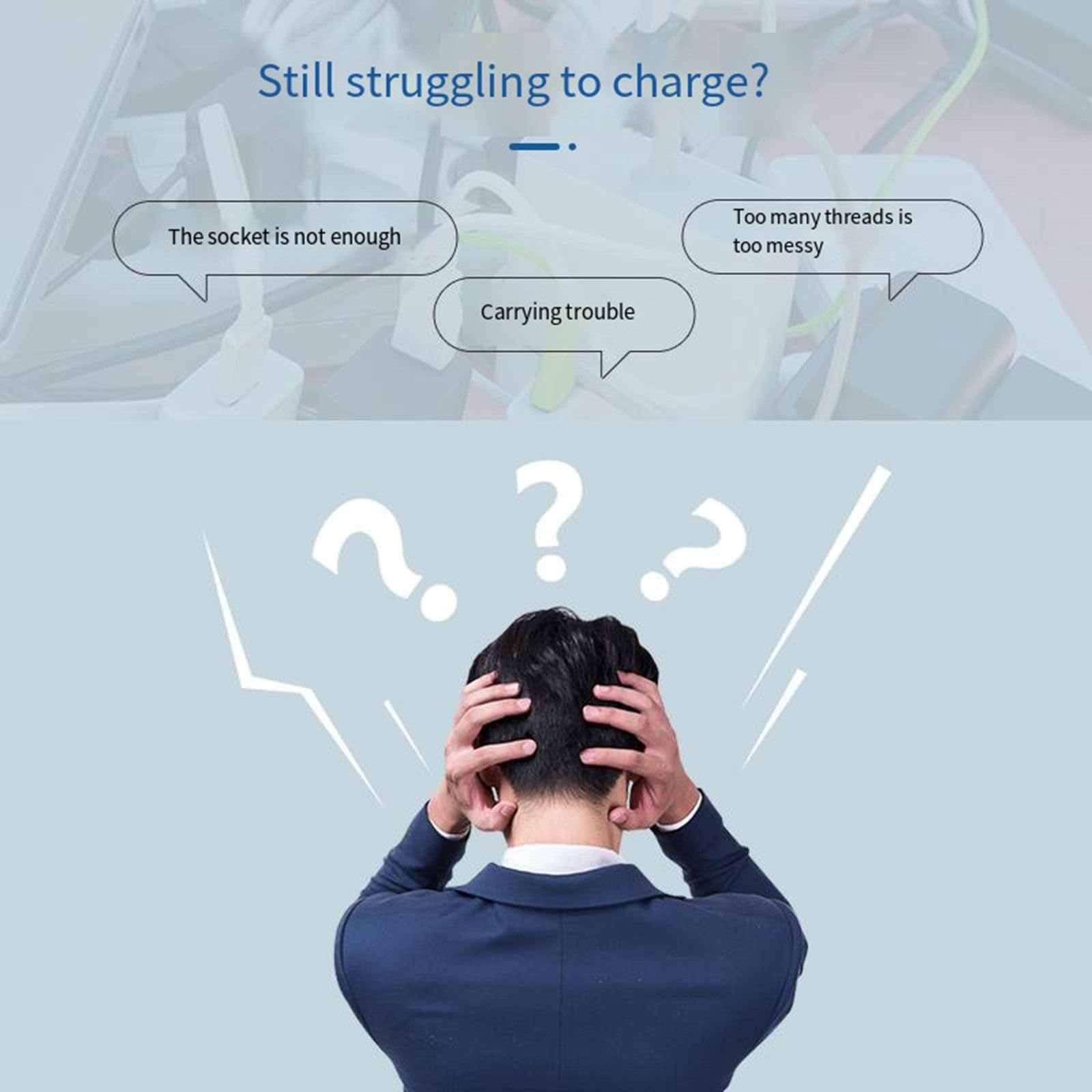 Chargeur USB multi-ports Affichage de courant LED indépendant à 6 ports PD45W Tête de prise multifonction à charge rapide universelle