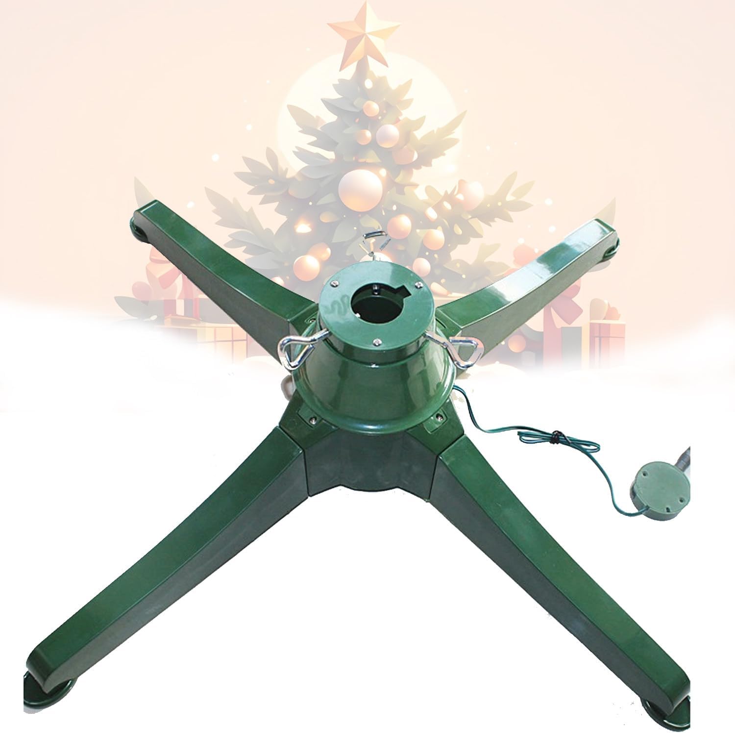 Spinning Christmas Tree Stand Base,Rotating Christmas Tree Stand,Adjustable Christmas Tree Holder,Stable 360 Revolving Tree Base Stand,for Xmas Tree,Artificial Tree,80cm