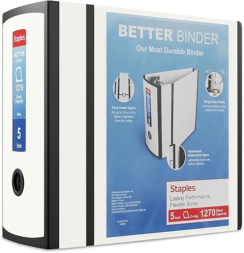 Vista 47 de Staples 1618292 4-Inch 3-Ring Better Binder Negro (44103)