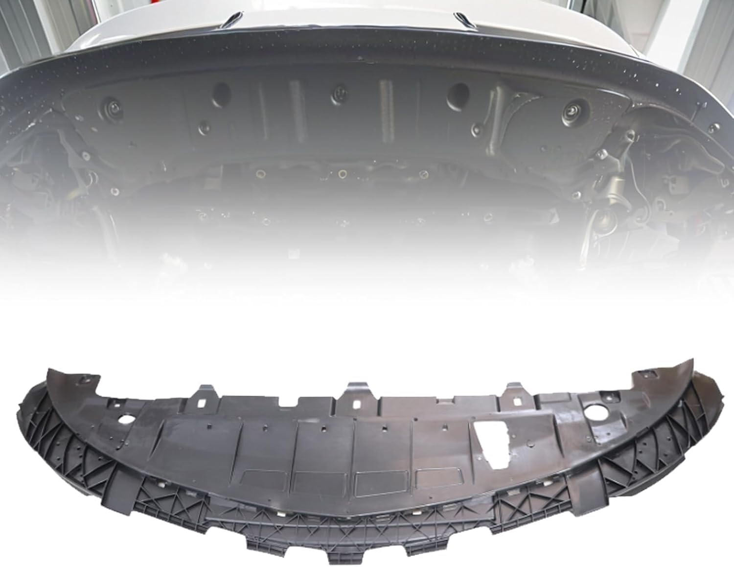 SecosAutoparts Bumper Splash Shield Mud Guard Compatible with Mercedes-Benz CLA45 AMG 4Matic 2014-2019 Replace# 1768850136, 176-885-01-36