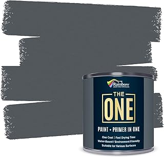 The ONE All-In-One Paint & Primer - Dark Grey Matte, 8.5 Fl Oz/250ml | 1...