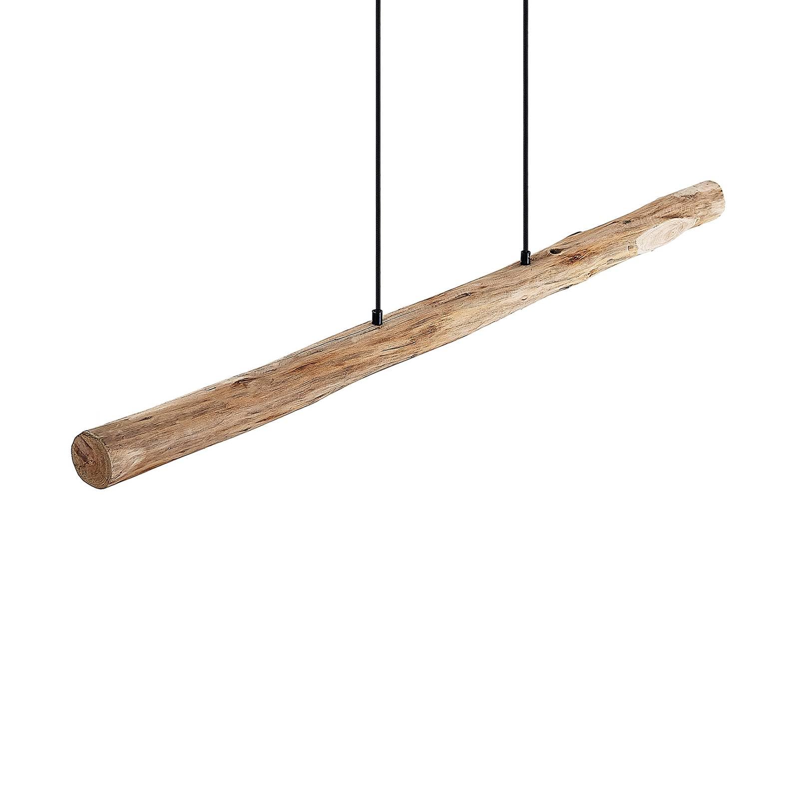 Lindby LED Lámpara colgante Nekala en Negro hecho de Madera e.o. para Salón & Comedor (1 llama, lámpara, techo