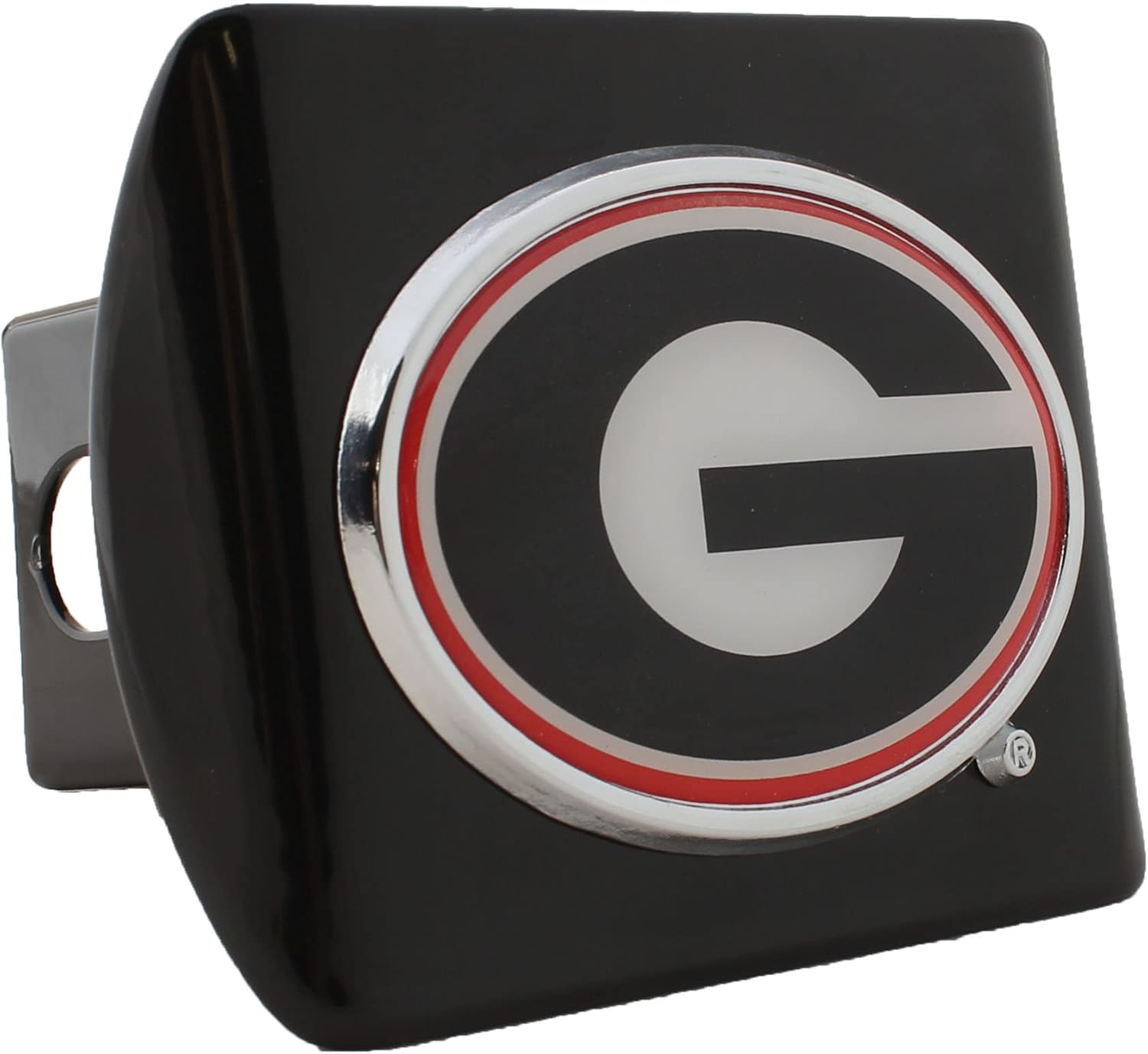 Georgia UGA Bulldogs Domed Black Metal Hitch Cover
